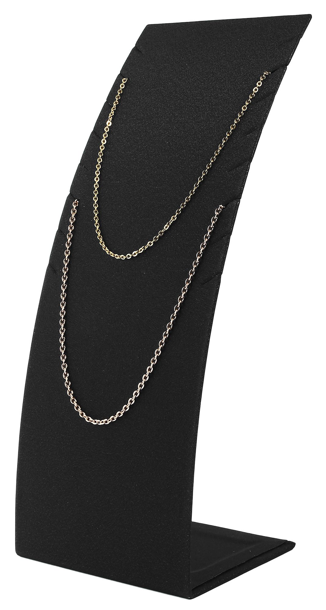 Aufsteller für Ketten oder Armbänder, PU-bezogen, 18,5 x 7,5 x 6,5 cm, schwarz