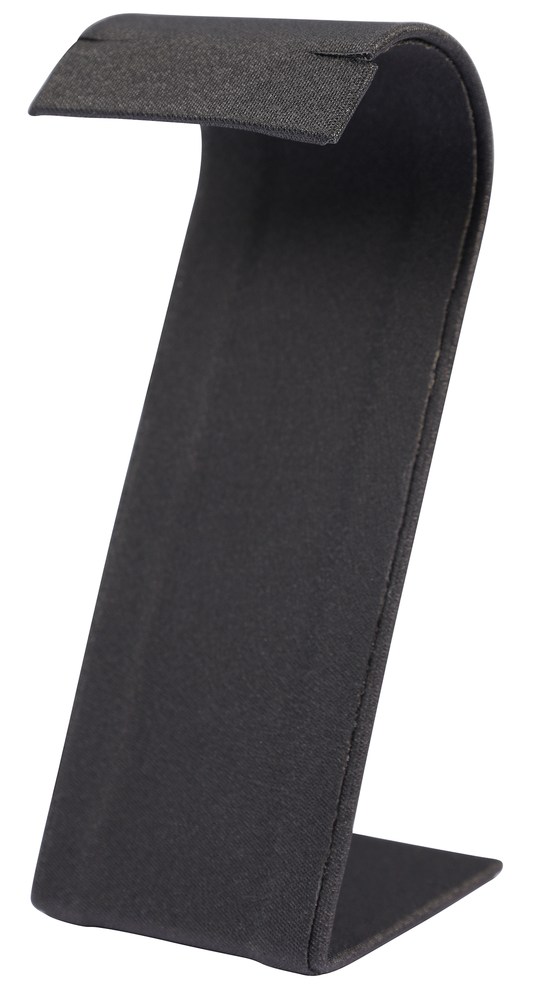Aufsteller für Ohrhänger/ Creolen, PU-Überzug/ Metall, schwarz