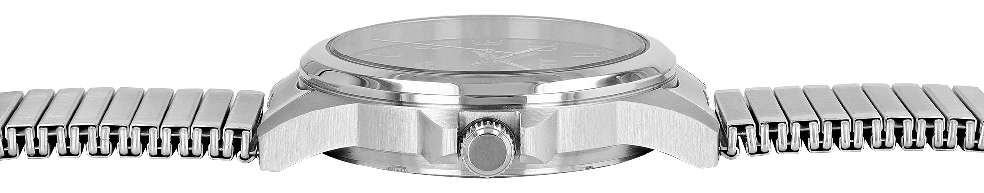 JUST Herrenuhr "Roswin"  Edelstahlzugband, Ø 38 mm, silberfarben/ schwarz