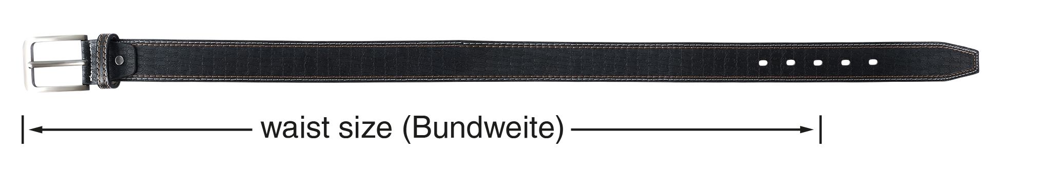 Gürtel aus Oberseite Lederimitat und Unterseite Echt Leder, VE 12, 1x Gr. 90 cm, 3x Gr. 100 cm, 4x 110 cm, 4x 120 cm, schwarz
