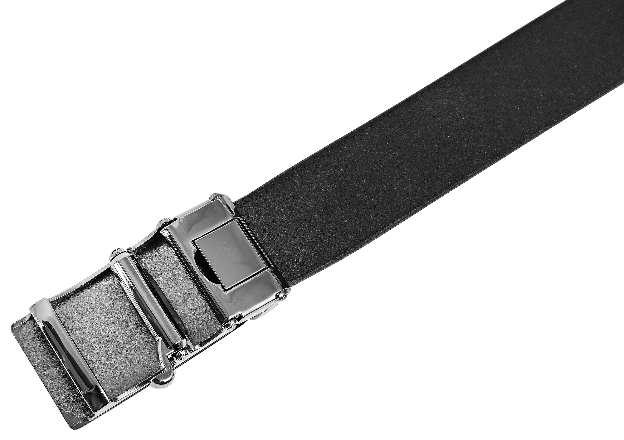 Leonardo Verrelli Echtleder Automatik-Gürtel, max. 100 cm/ 35 mm, schwarz - kürzbar