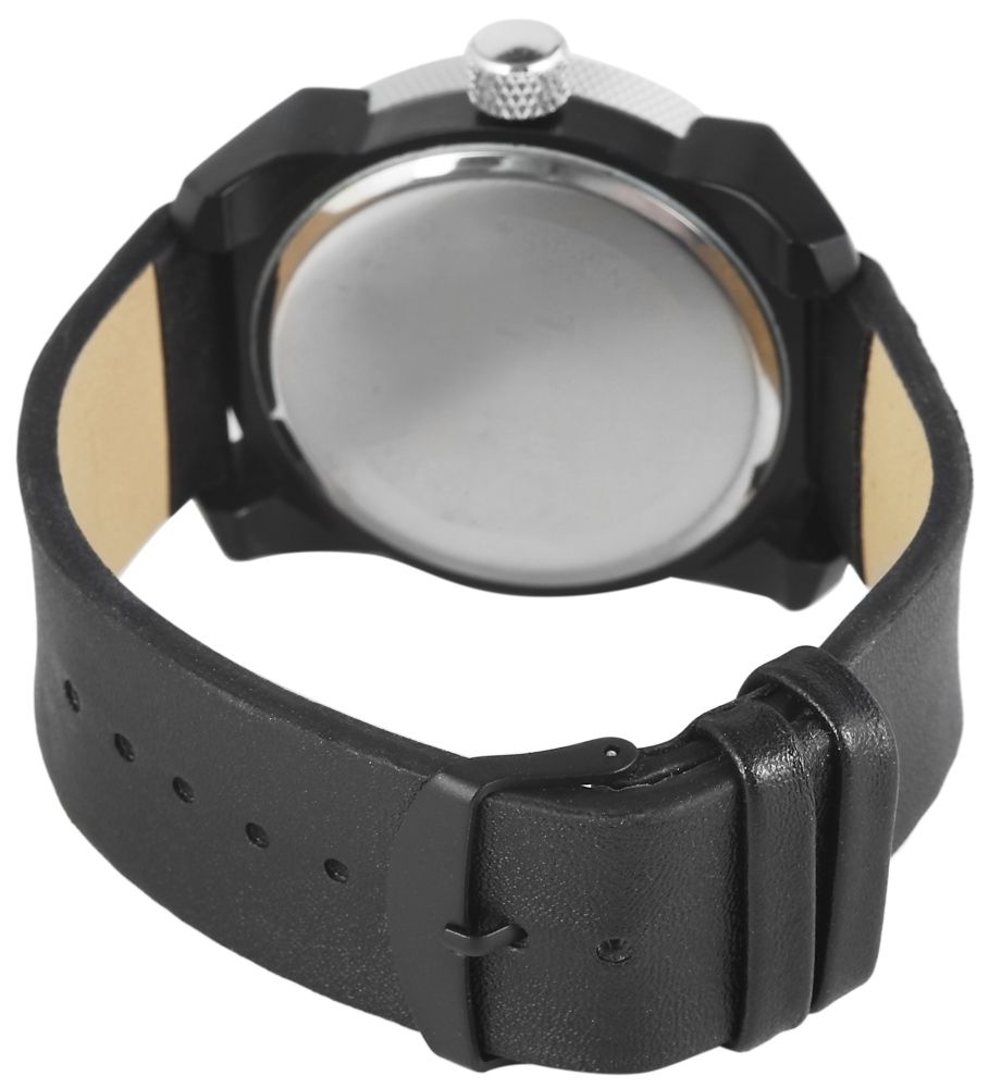 TimeTech Herrenuhr mit Lederimitationsarmband
