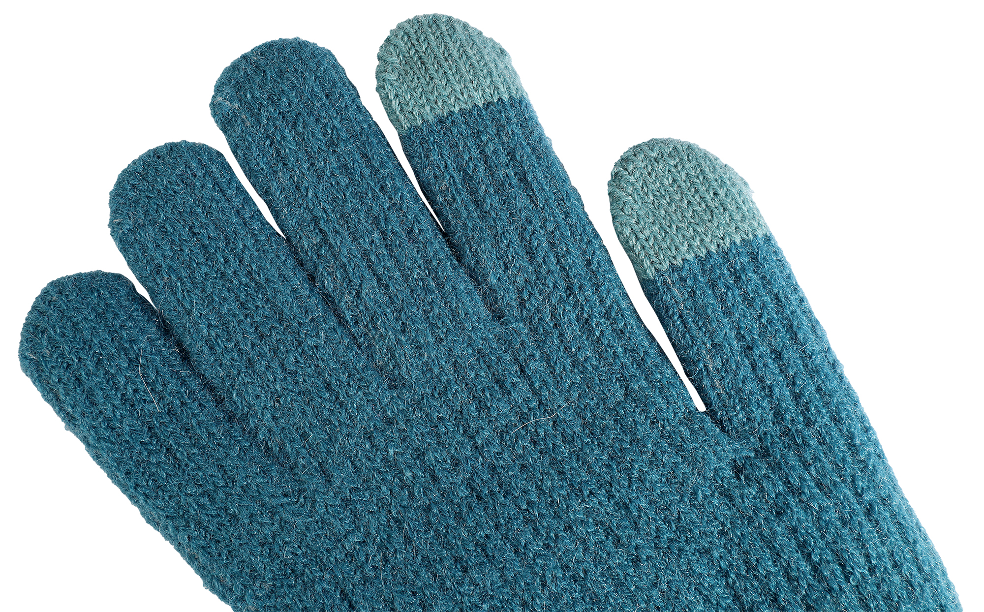 Damen-Handschuhe, Gr M, blau, Touch-Finger, 100% Polyester, VE-4