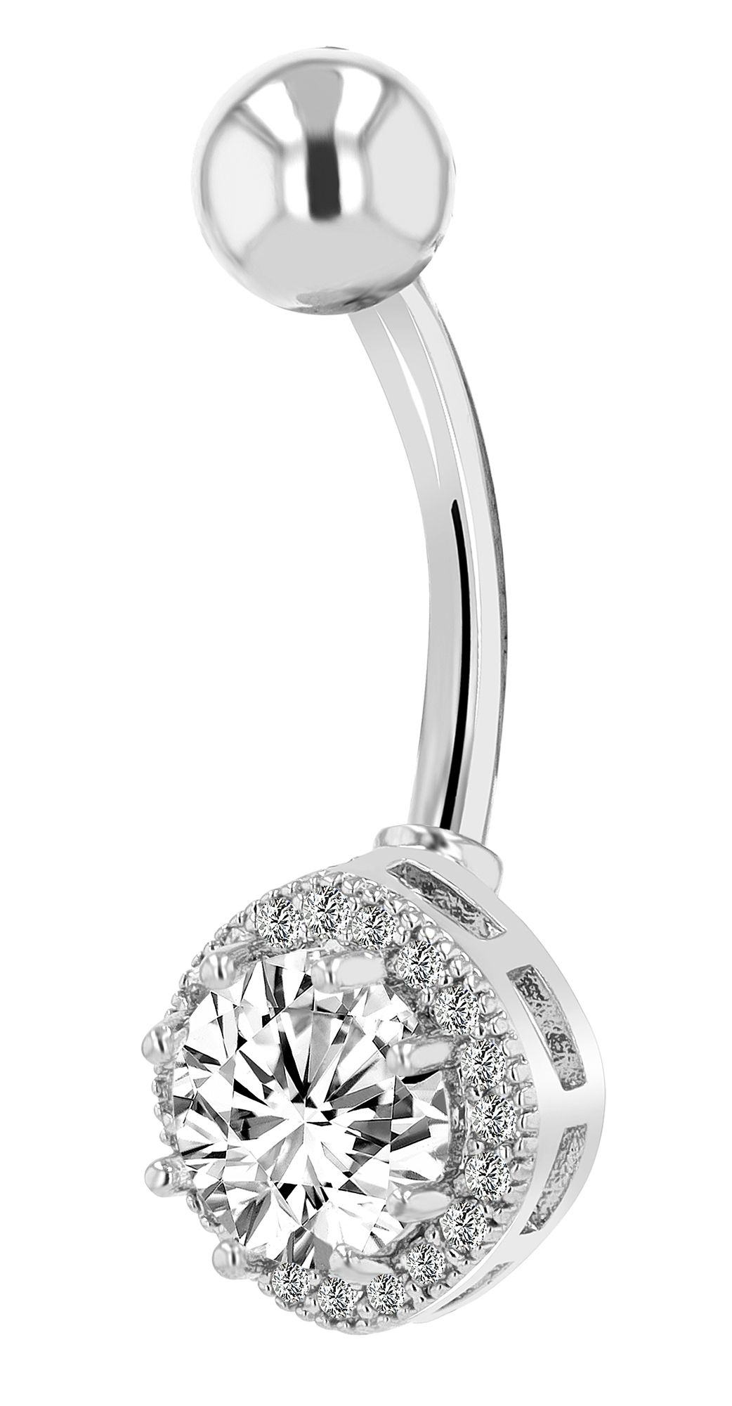 "Harla" 316L Edelstahl-Messing Bauchnabelpiercing Stabstärke 1,6 mm/ Länge 11 mm