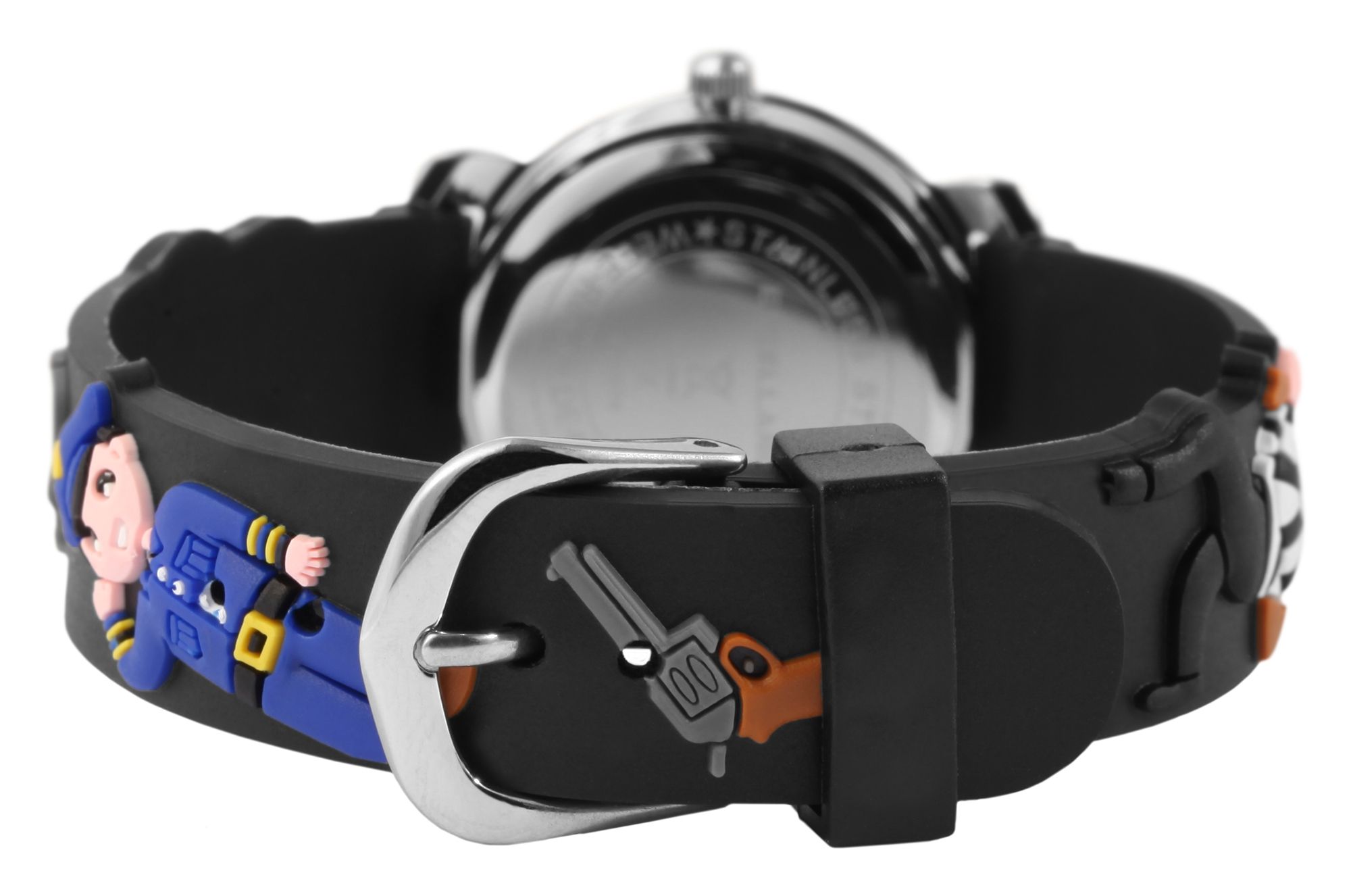 Excellanc Kinderarmbanduhr, Silikonarmband, silberfarben/schwarz