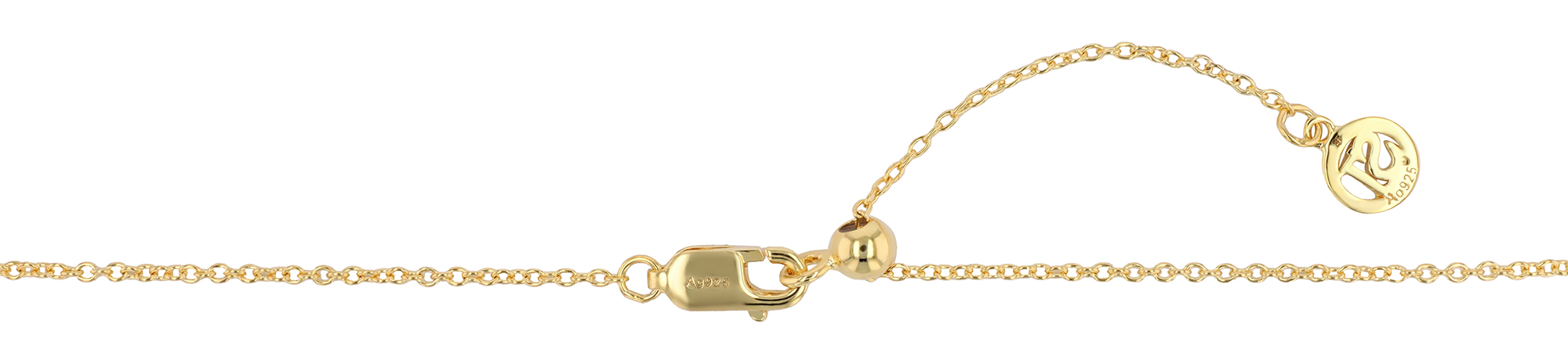 Sif Jakobs Jewellery 925/- Echt Silber Kette mit Zirkonia (weiß) "Ellera Quadrato", vergoldet, 45 cm