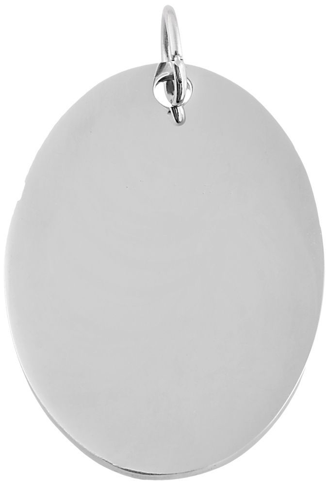 Akzent Edelstahl Gravuranhänger, oval, edelstahlfarben