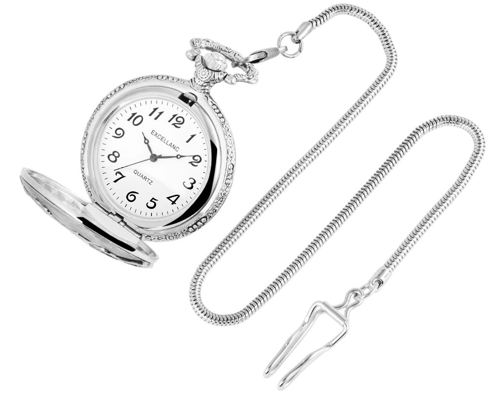Excellanc Taschenuhr, Lkw, silberfarben