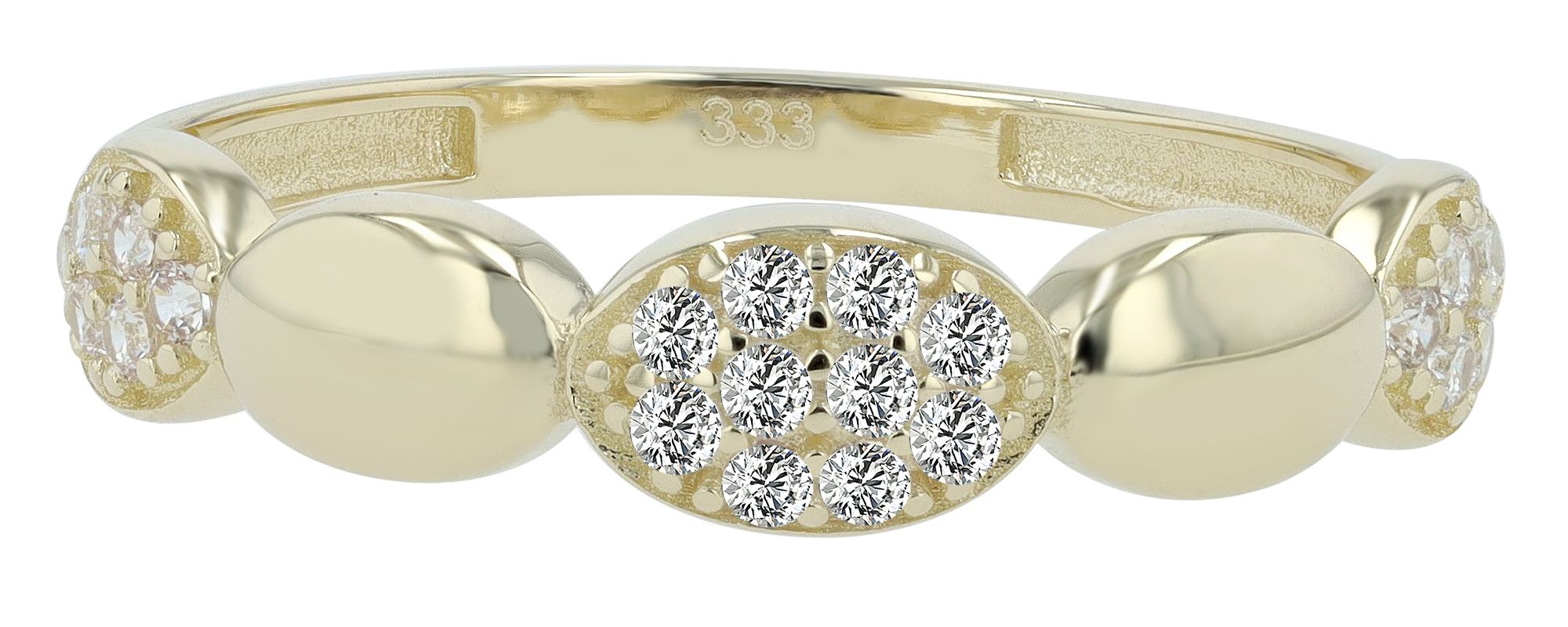 333/- Gold Ring "Nia" mit Zirkonia, 8 Karat, Gelbgold, Gr. 50
