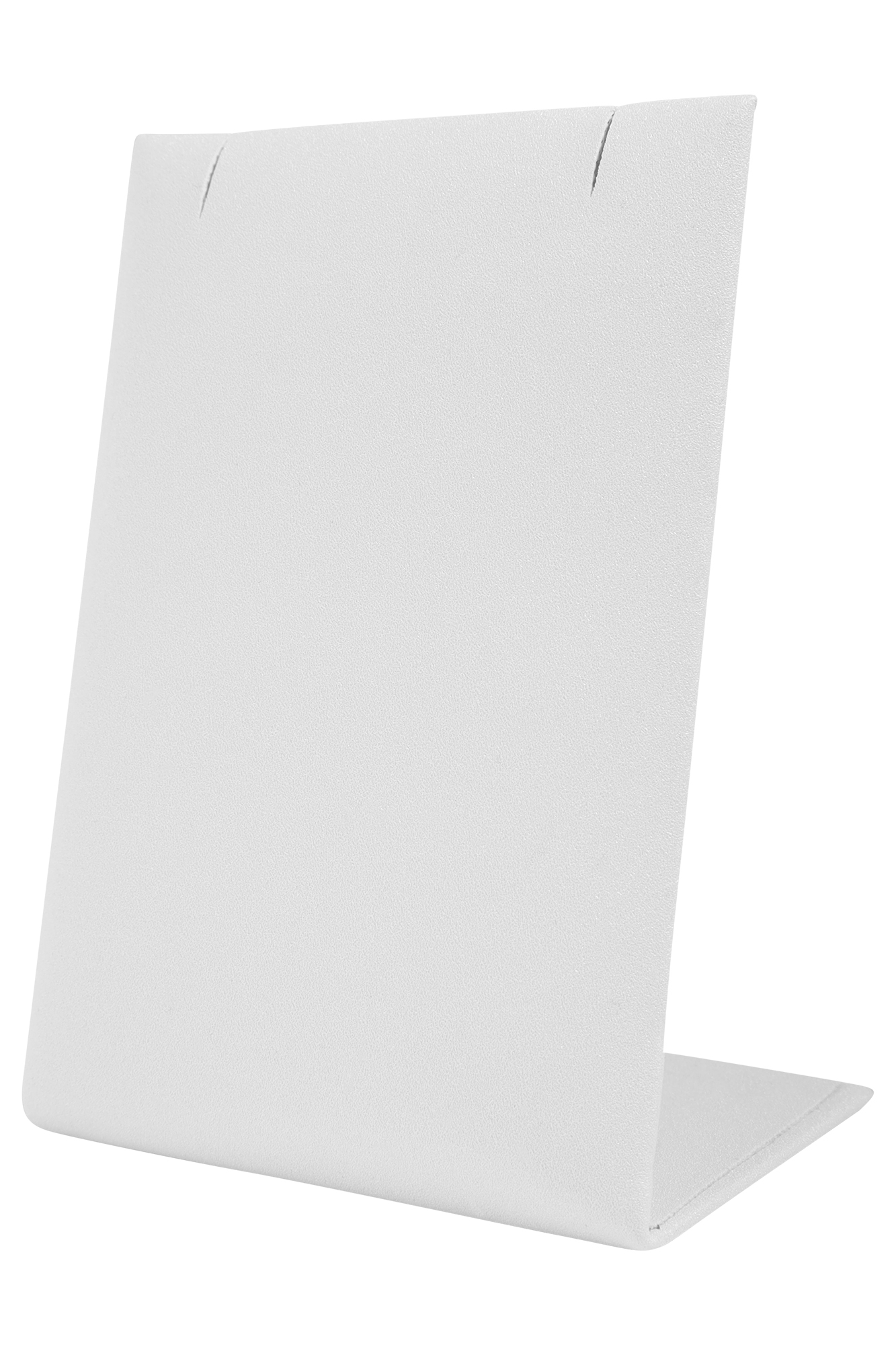 Aufsteller für Ketten (Dekoserie Soft), PU-bezogen, 8,5 cm, weiß