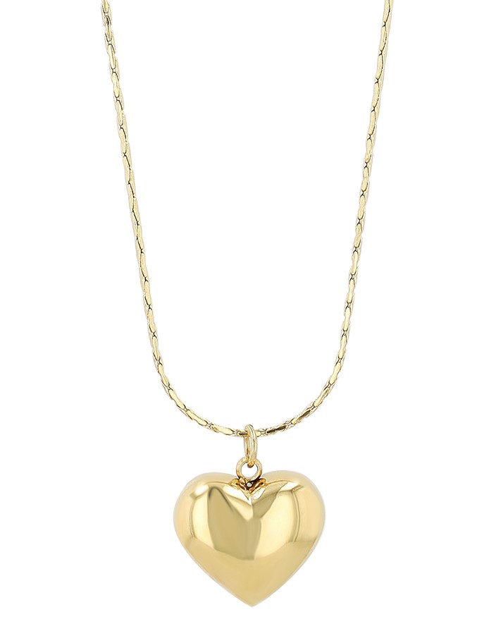 "Anisja" Edelstahkette mit Anhänger, Herz, 42+5cm, goldfarben