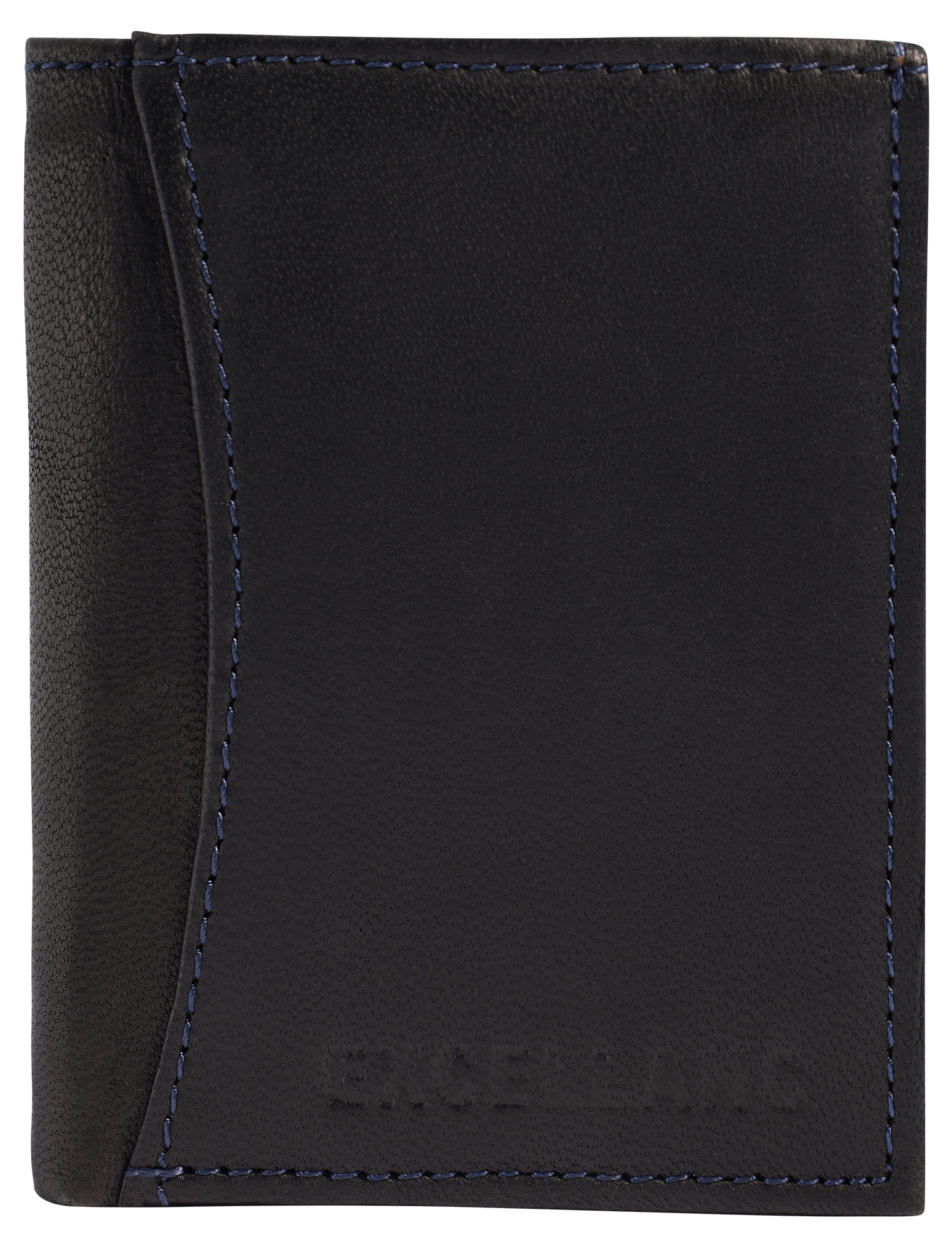 Excellanc Mini-Geldbörse aus Echtleder, Hochformat, schwarz/grau