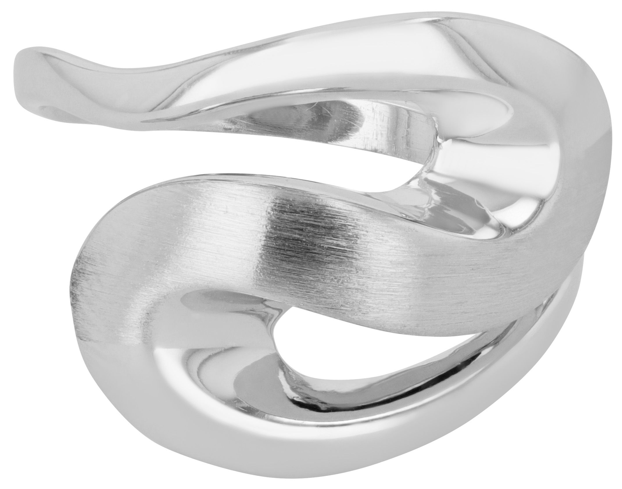 "Amke" 925/- Echt Silber Damenring, rhodiniert, Gr 56