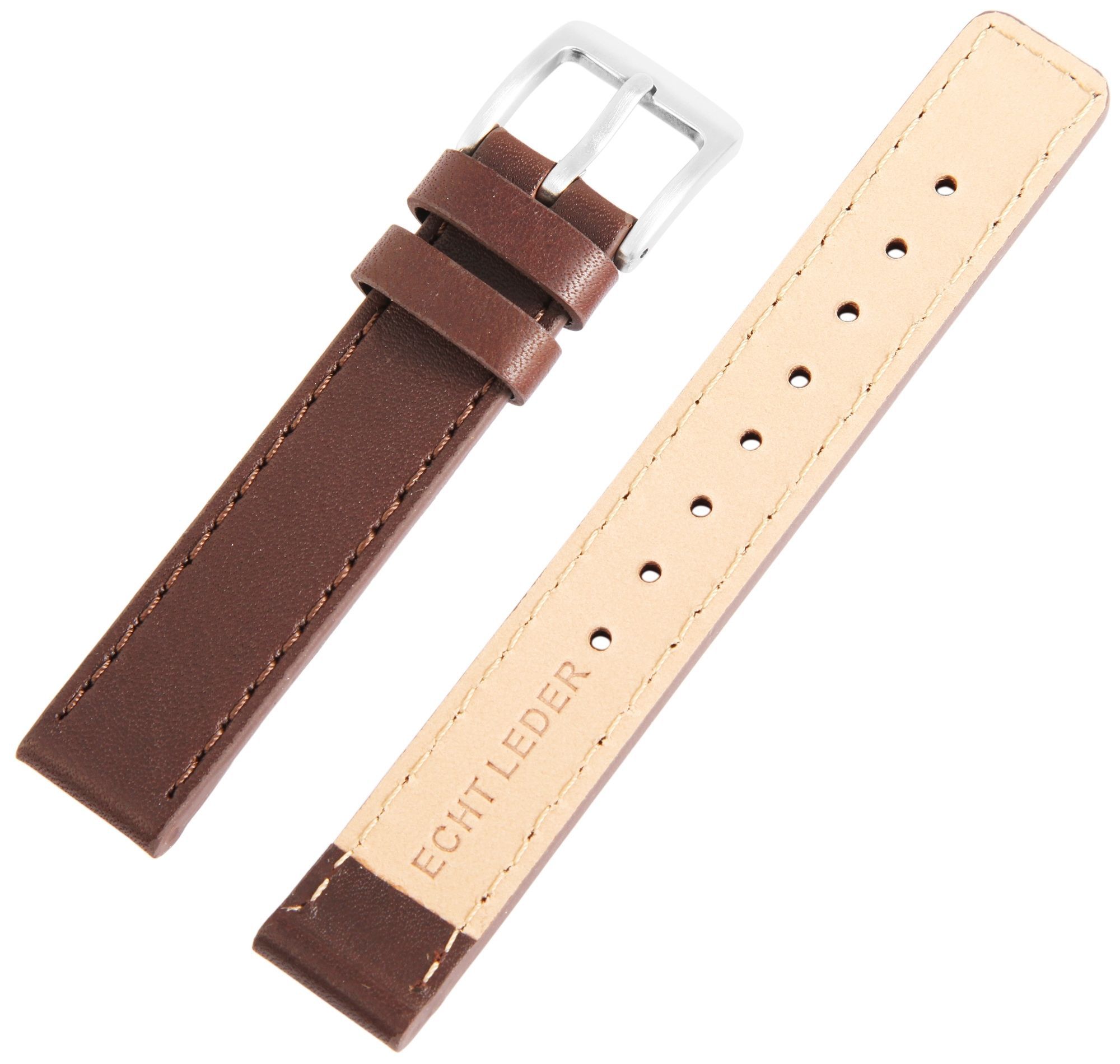 Echt Lederband, 16 mm, dunkelbraun