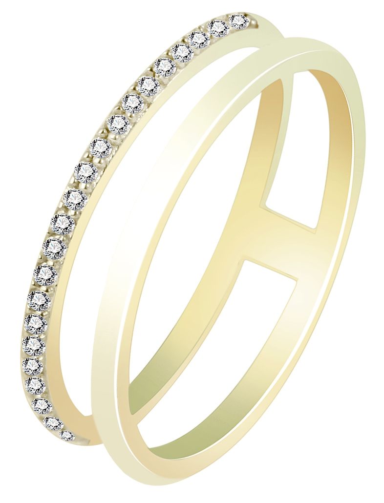 333/- Gold Ring "Toyah" mit Zirkoniabesatz, Gelbgold, 8 Karat, Gr. 52