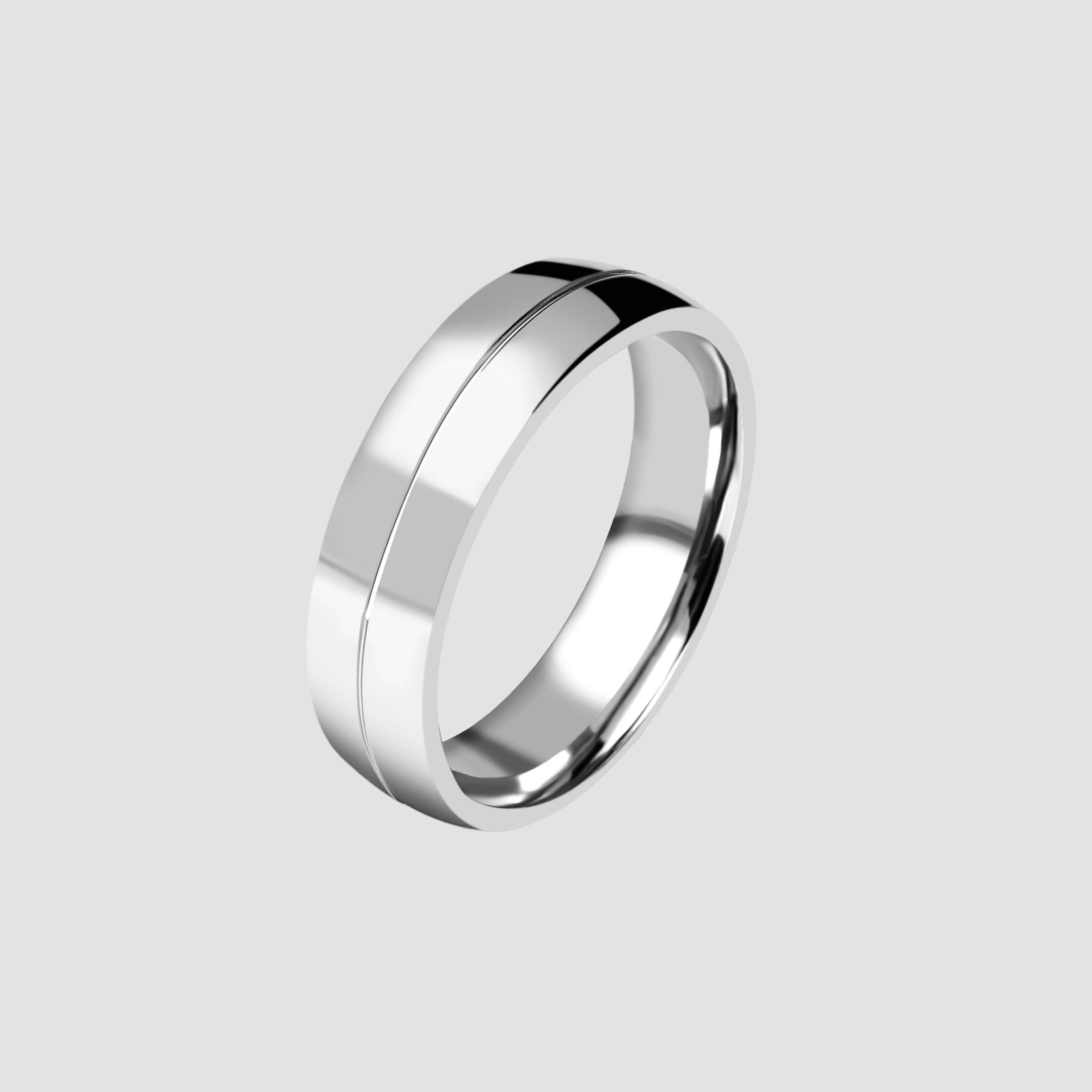 "Infinite Life" Herren-Partnerring aus Edelstahl, silberfarben, Gr. 56