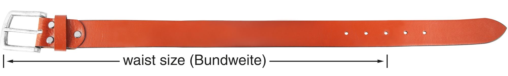 Leonardo Verrelli Echtleder Gürtel, kürzbar, cognac, 100 cm