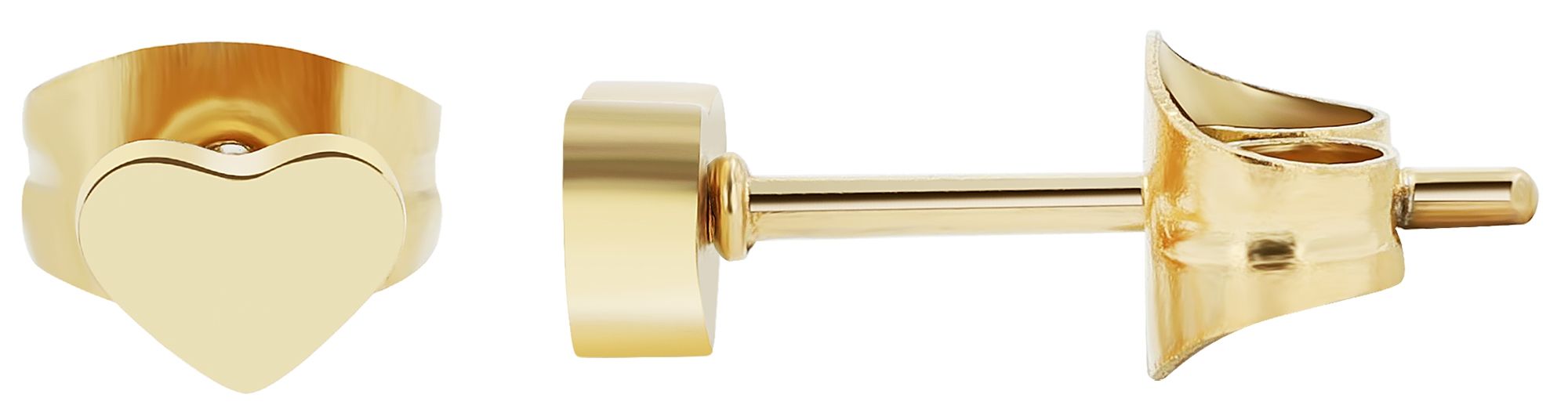 Akzent Schmuckset "Vilda", Layering Kette und Ohrstecker, Edelstahl, goldfarben