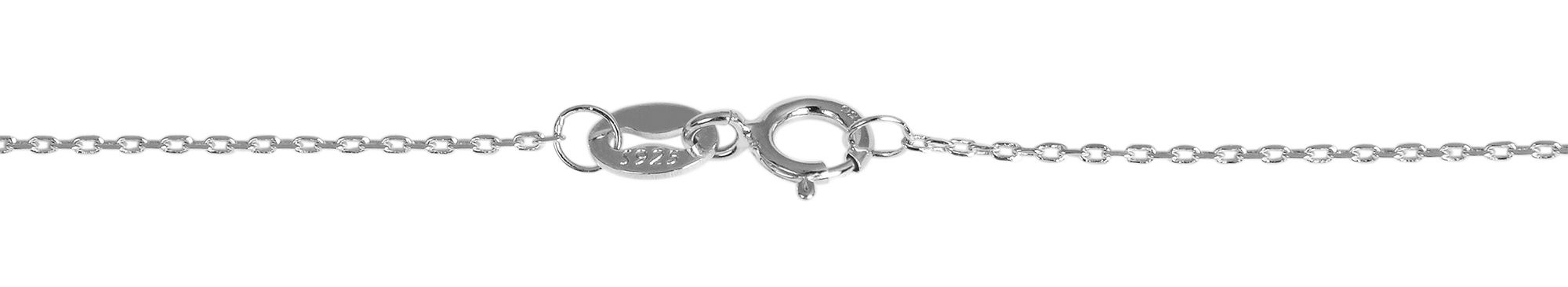 Echtsilber Halskette aus 925/- Sterling Silber, 0,73g, Panzermuster, Breite 0,5 mm, Stärke 0,6mm