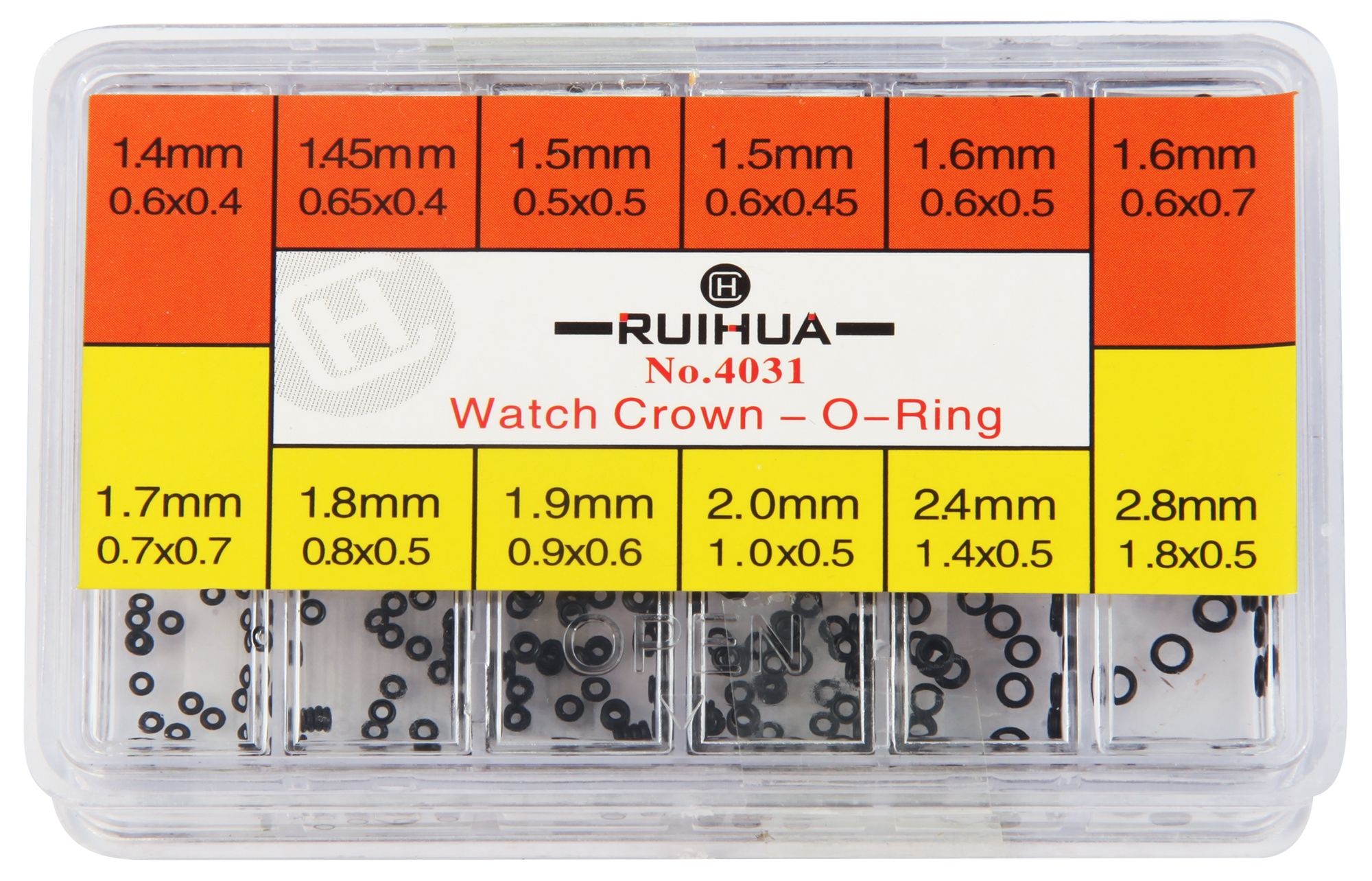 Kronendichtungen im Sortiment, Ø 1,4 mm - 2,8 mm