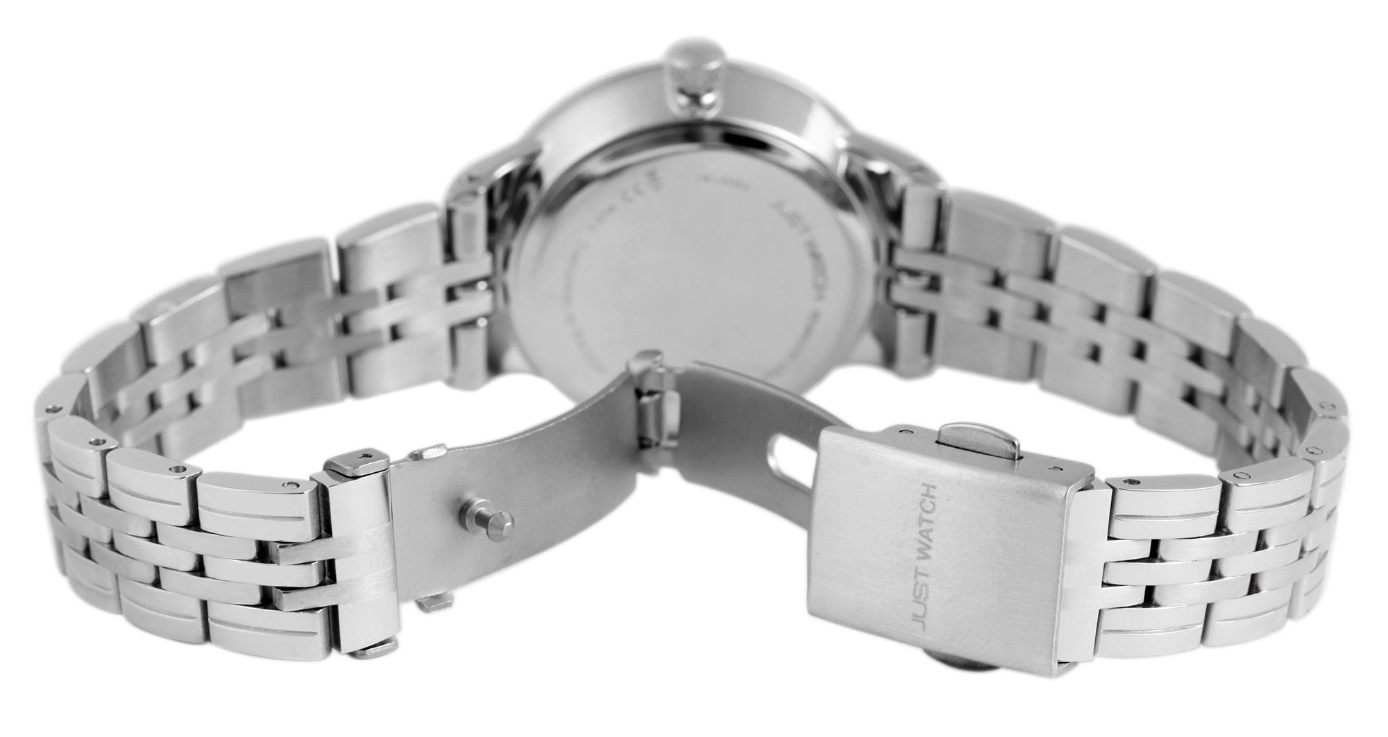 Just Watch Damenuhr "Elizabeth", Edelstahlarmband, Ø 31 mm, silberfarben/weiß