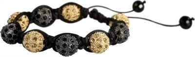 Akzent aus Textil und Edelstahl in Schwarz mit IP Gold-Beschichtung
