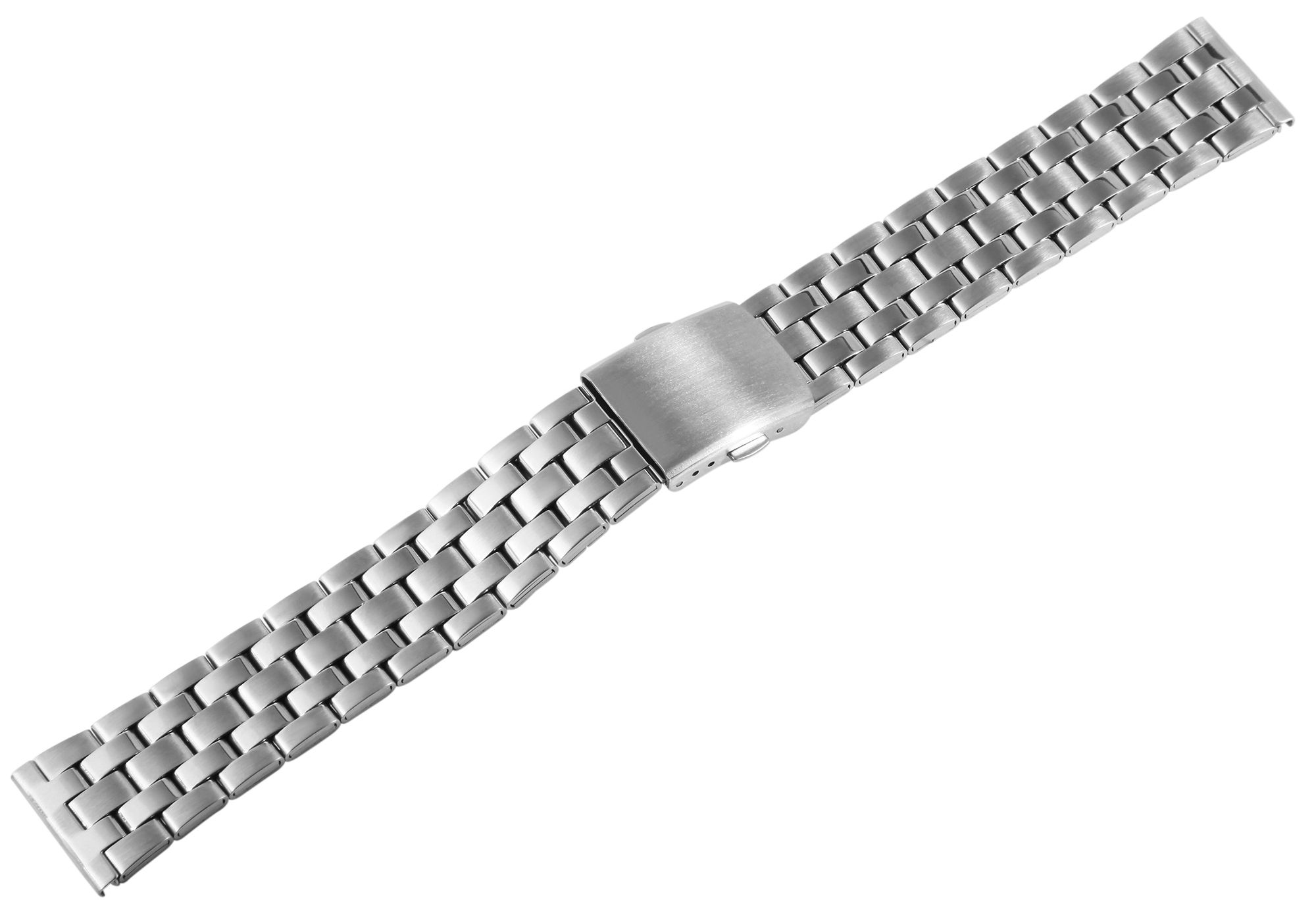 Edelstahl-Uhrenarmband, silberfaben, 18 mm