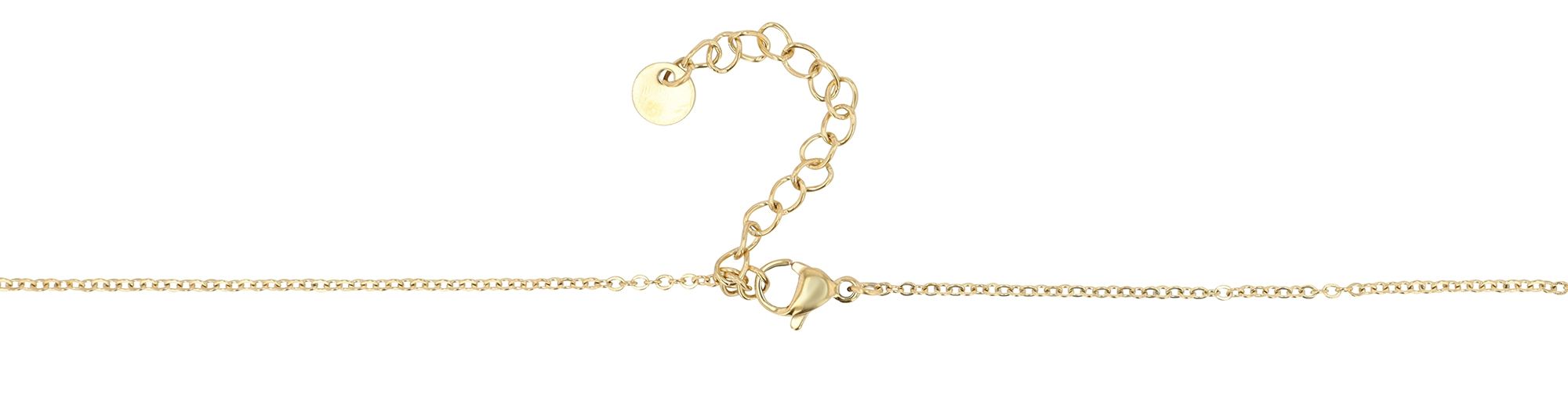 "Junia" Edelstahl Kette mit Anhänger - Lebensbaum, 43 + 5 cm, goldfarben