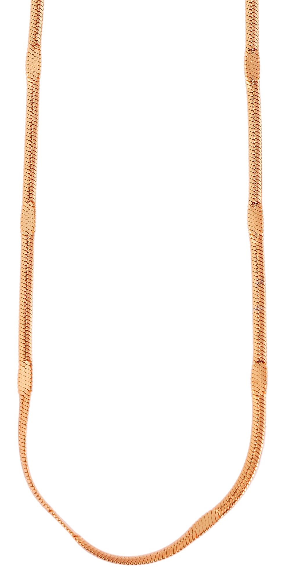 Akzent Schlangenkette, Edelstahl, roségoldfarben, Länge 45 cm