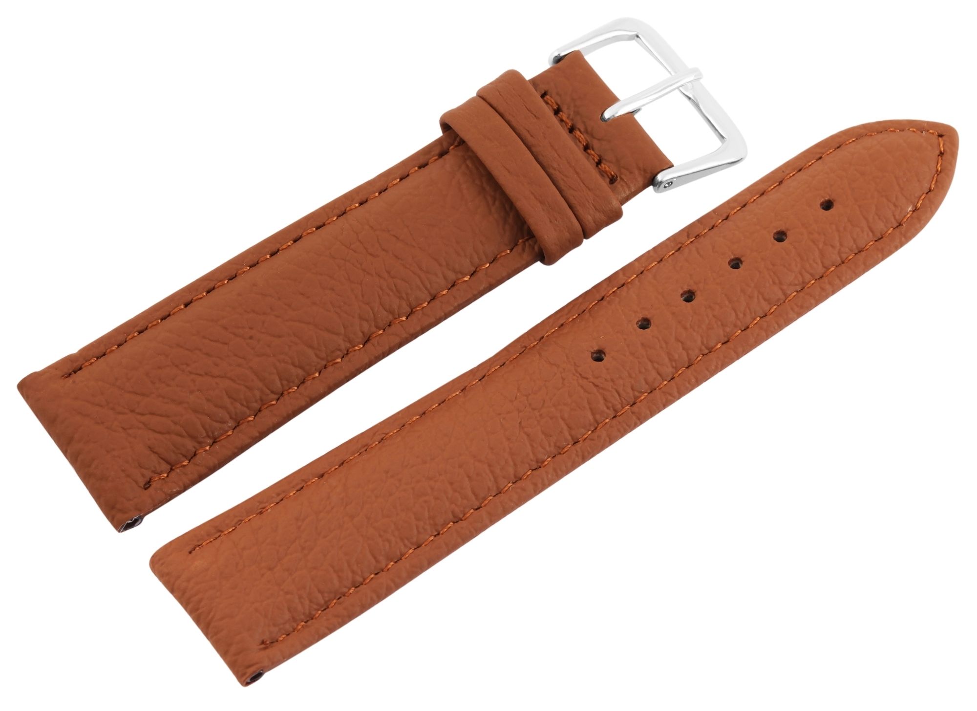 Echtleder-Uhrenarmband, braun, VE 10, 24 mm