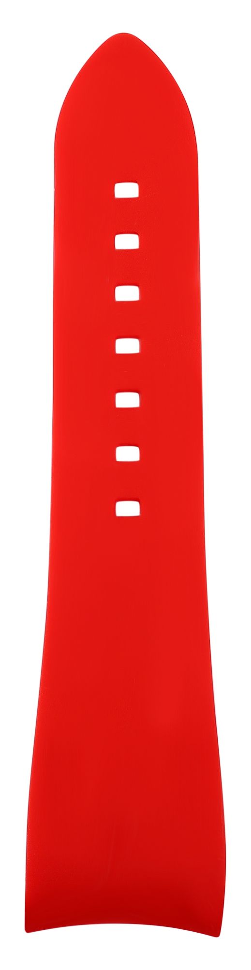 Silikon Uhrenarmband, Dornschließe, rot, 21 mm