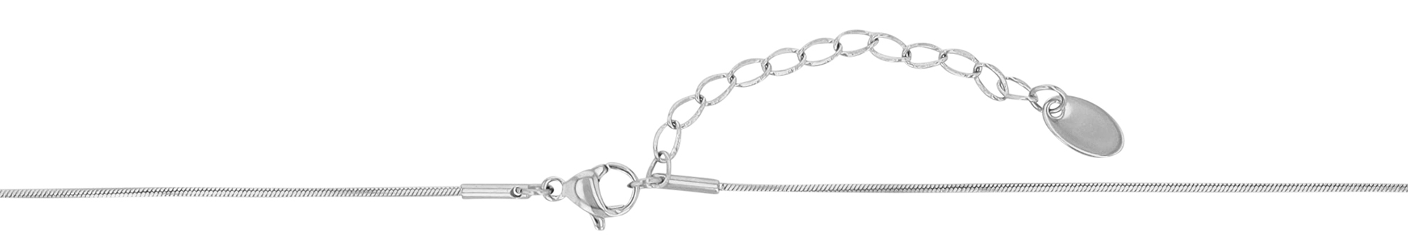 "Abina" Edelstahlkette mit Gravurplatte, 42 + 5 cm