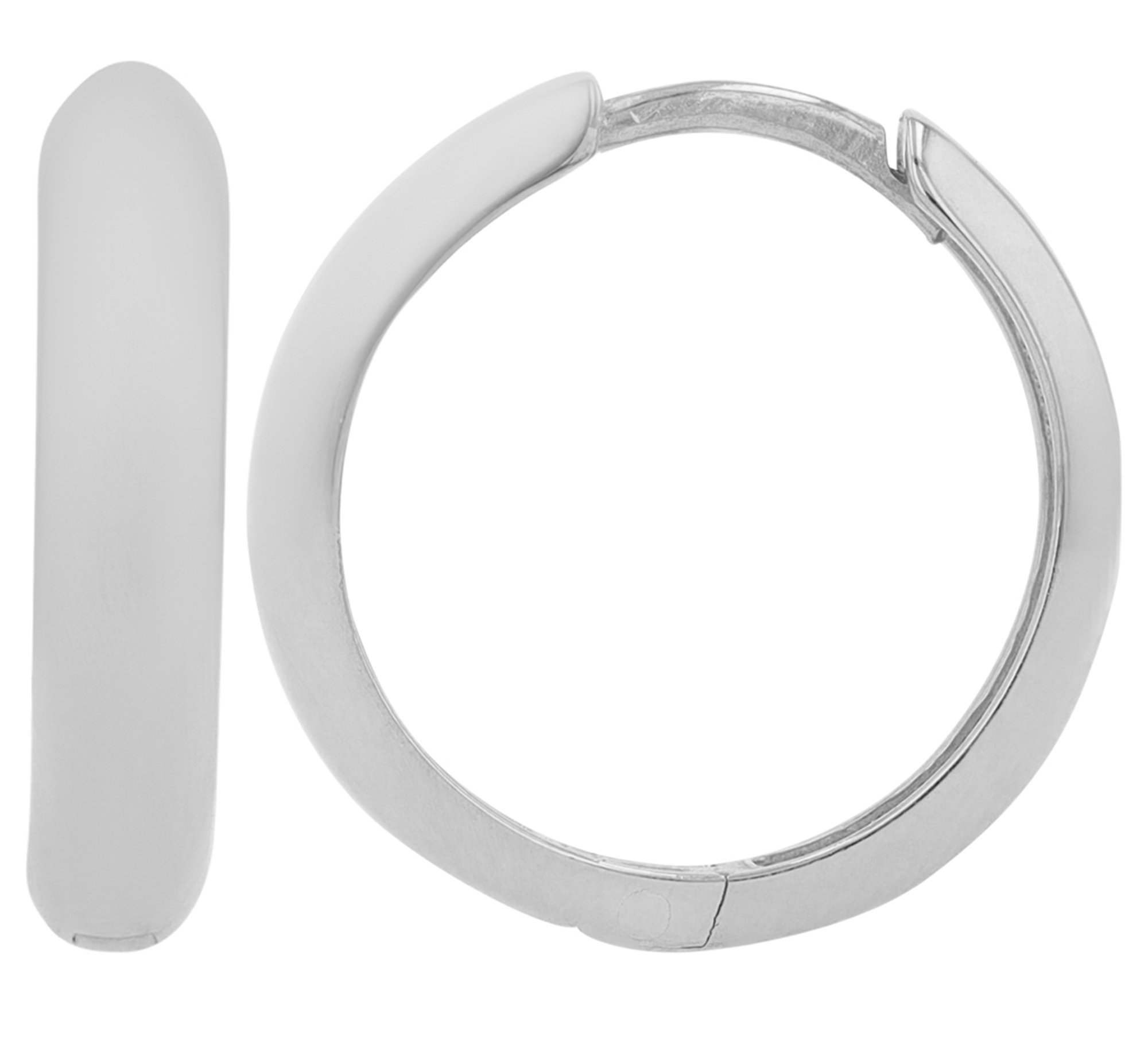 "Roya" 925/- Echt Silber Creolen/ Hoop, silberfarben rhodiniert