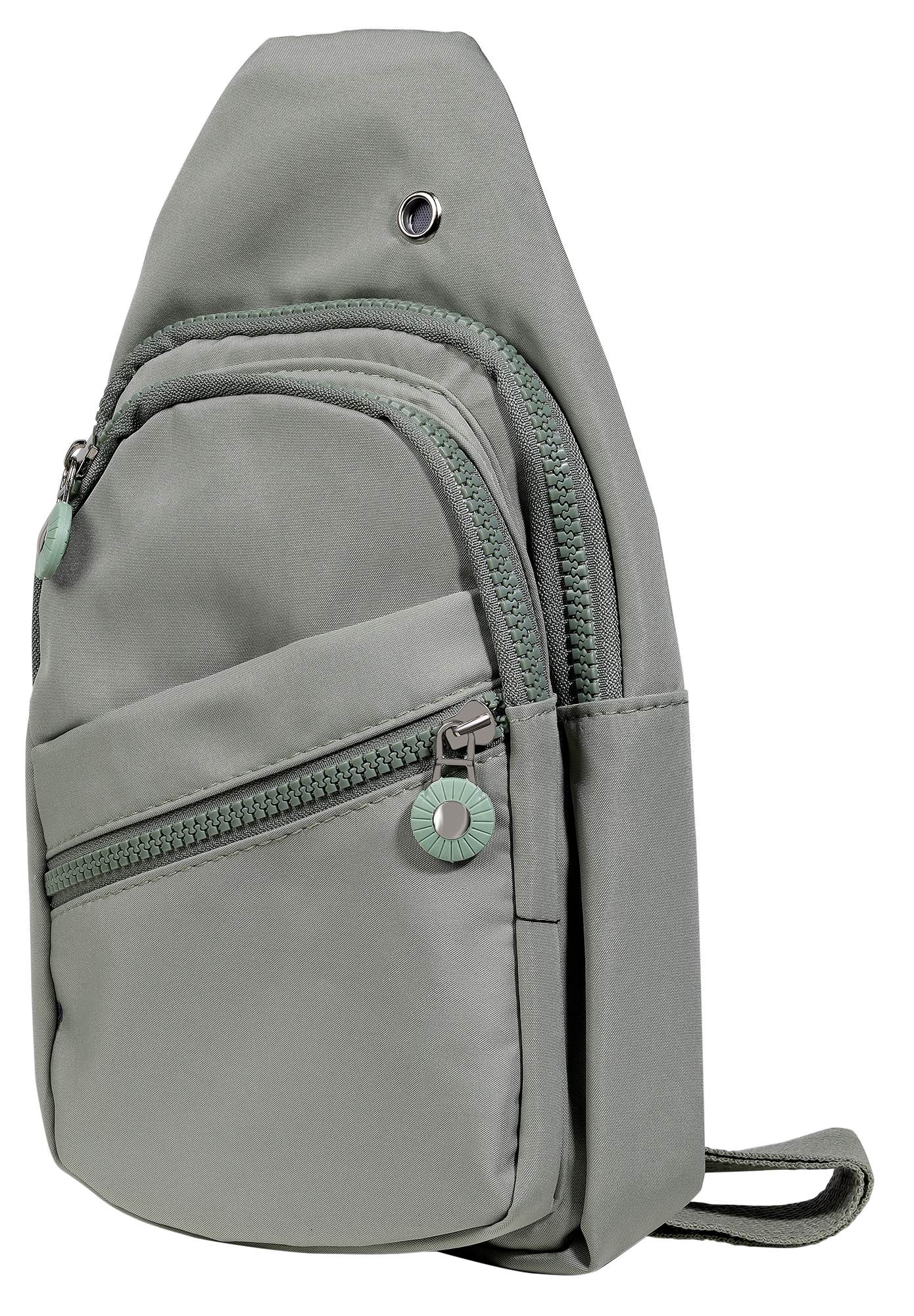 Brusttasche/ Cross Body Bag, Textil mit verstellbarem Gurt, 4 Stück/Pack, grün