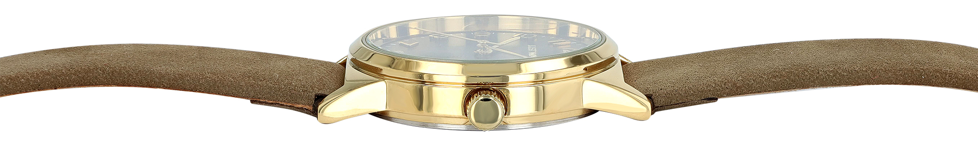 JUST WATCH Damenuhr "Naia" mit Echtlederband, Ø 30 mm, braun/ goldfarben