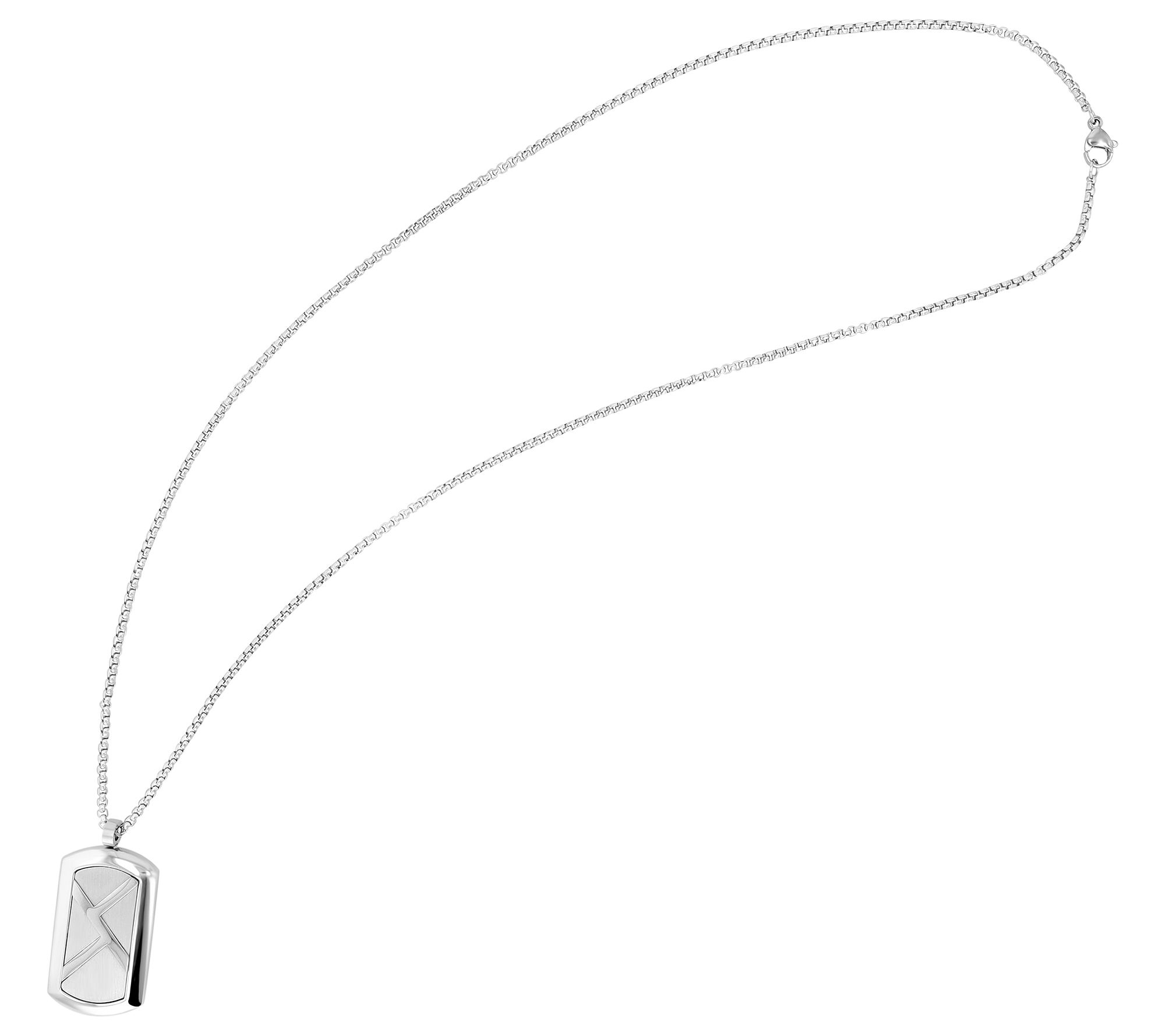 Akzent Halskette "Jaxon", Edelstahl, DogTag, silberfarben