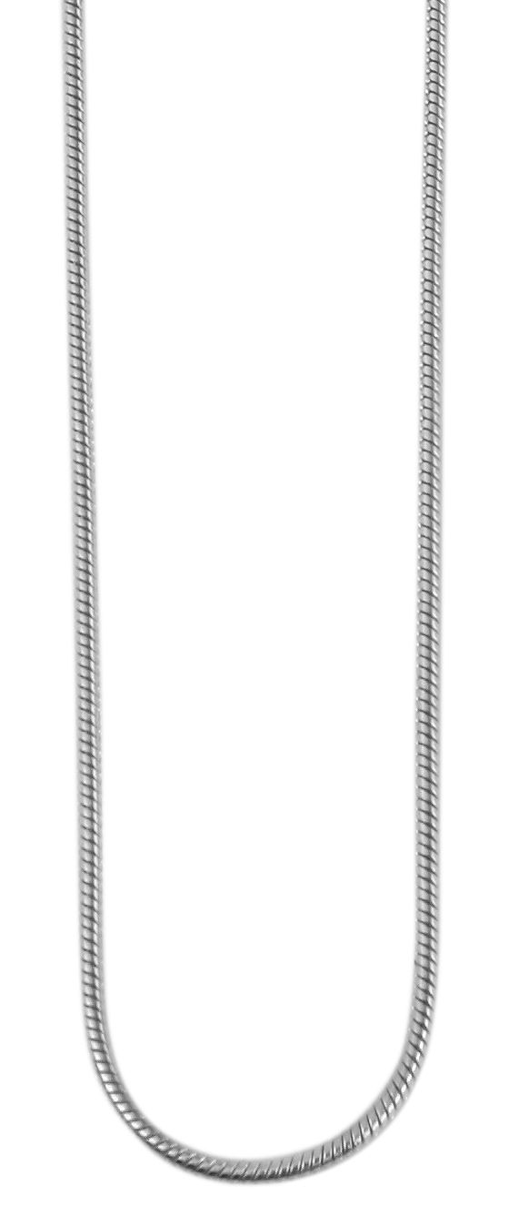 "Tajana", Akzent Schlangenkette, Edelstahl, silberfarben, 40 cm/ 1 mm