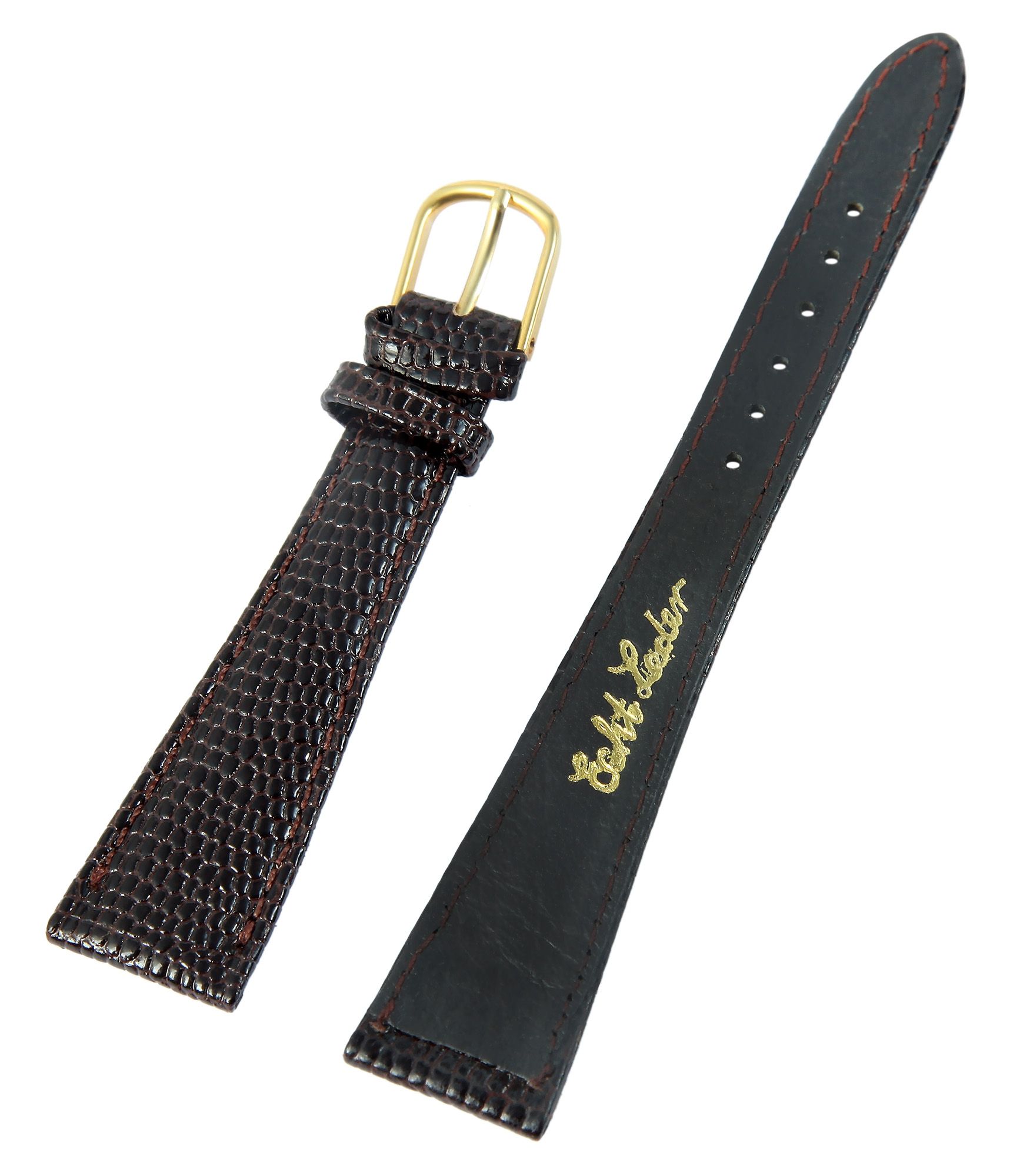Echt Lederarmband in braun, 16 mm