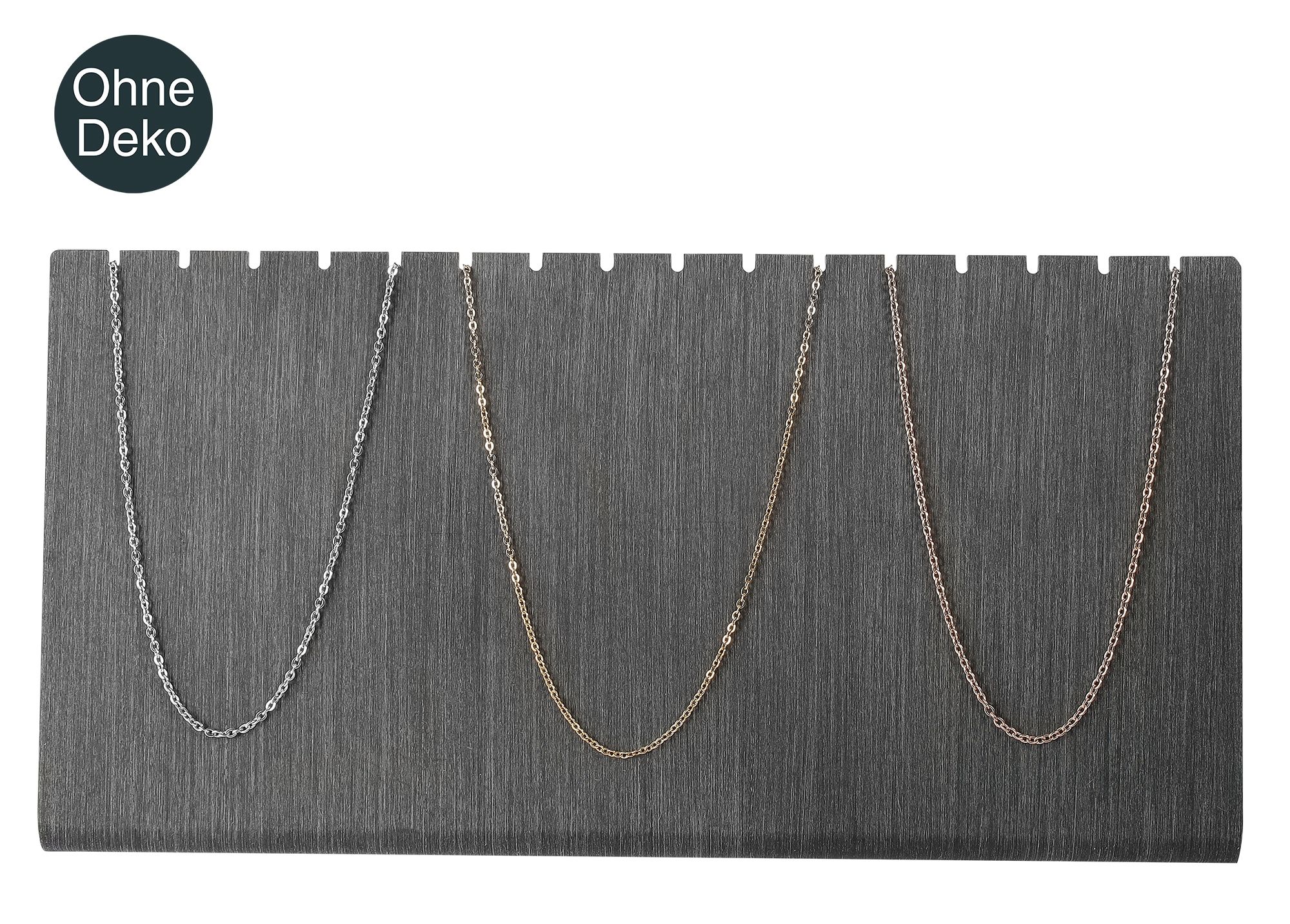 Display für Ketten, 25,5 cm x 12,5 cm x 6 cm, grau