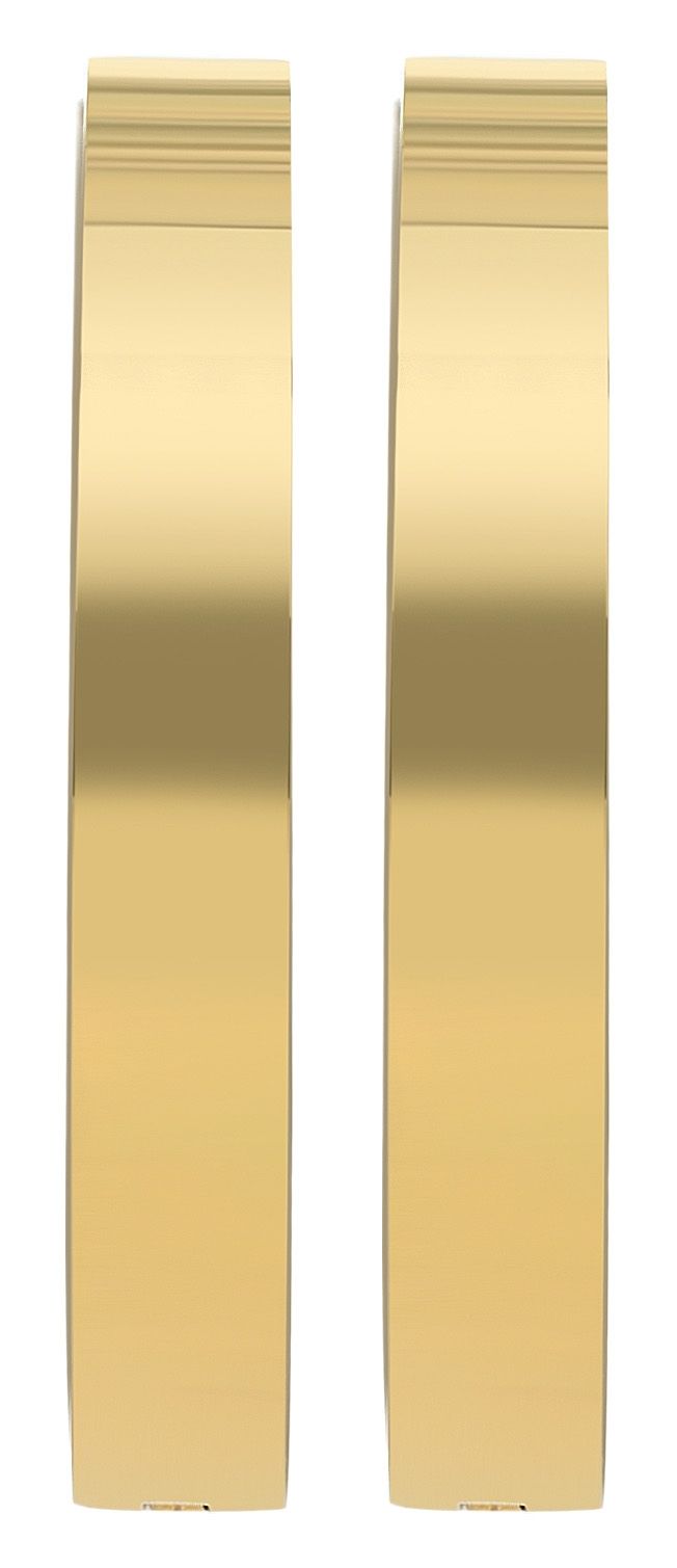 "Cordelia" Edelstahl Creolen,  Ø 16 mm, Akzent, goldfarbig