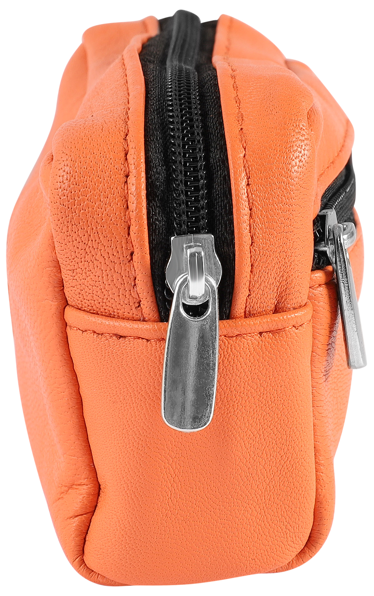 Excellanc Echtleder Schlüsseletui / Schlüsselbeutel, orange