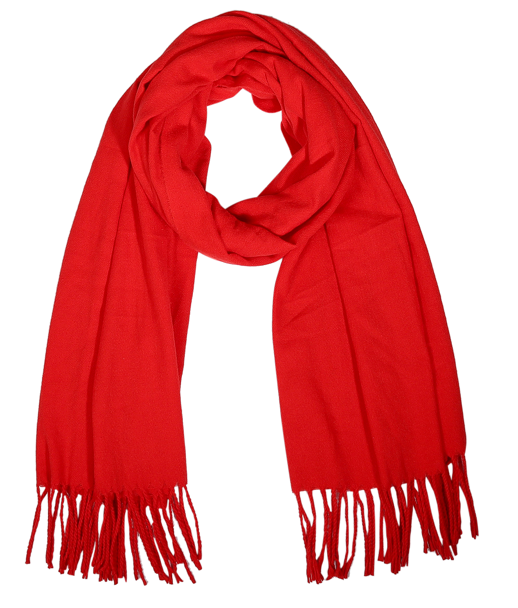 Winterschal, unifarben Rot, 100% Viskose, VE 4