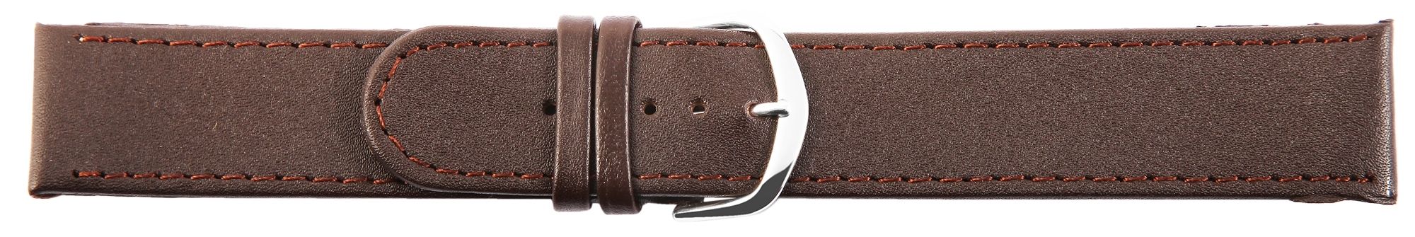 Basic Echtleder Armband in dunkelbraun, glatt, flach, 24 mm,  VE 12 Stück