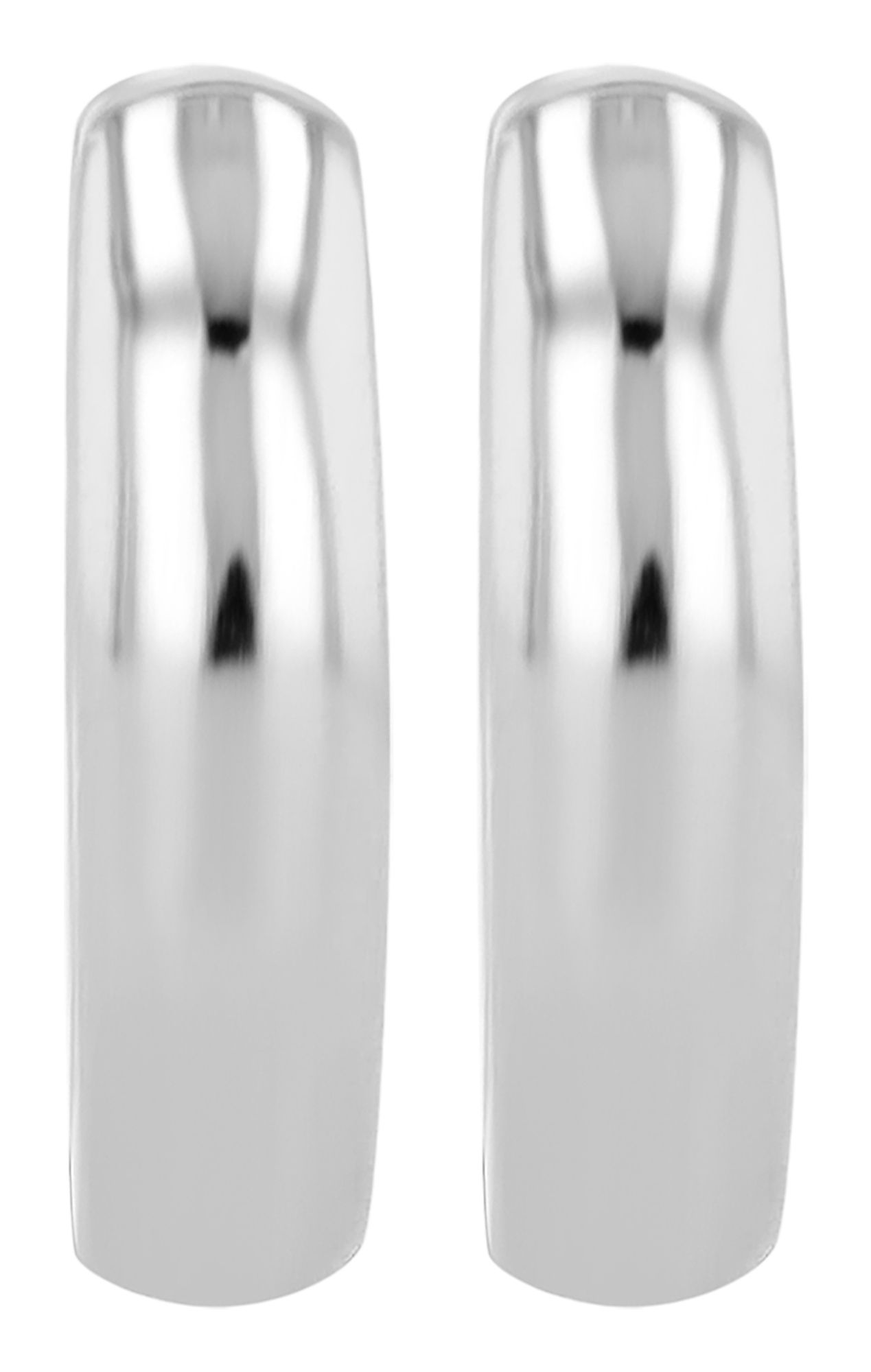 "Akilah" 925/- Echt Silber Basic Creole, silberfarben rhodiniert
