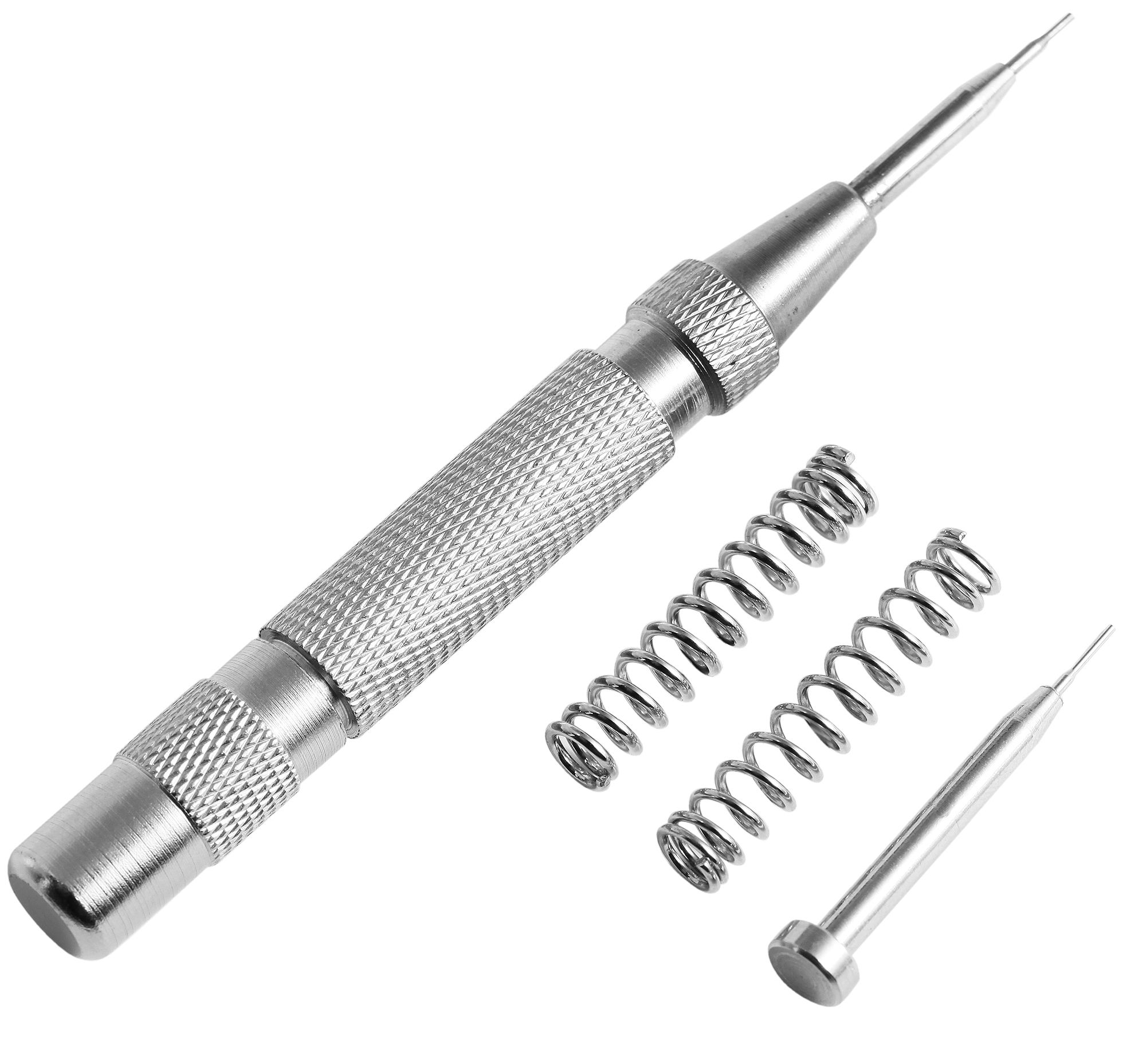 Armbandkürzer, Ersatzspitze und zwei Ersatzfedern, Metall, silberfarben