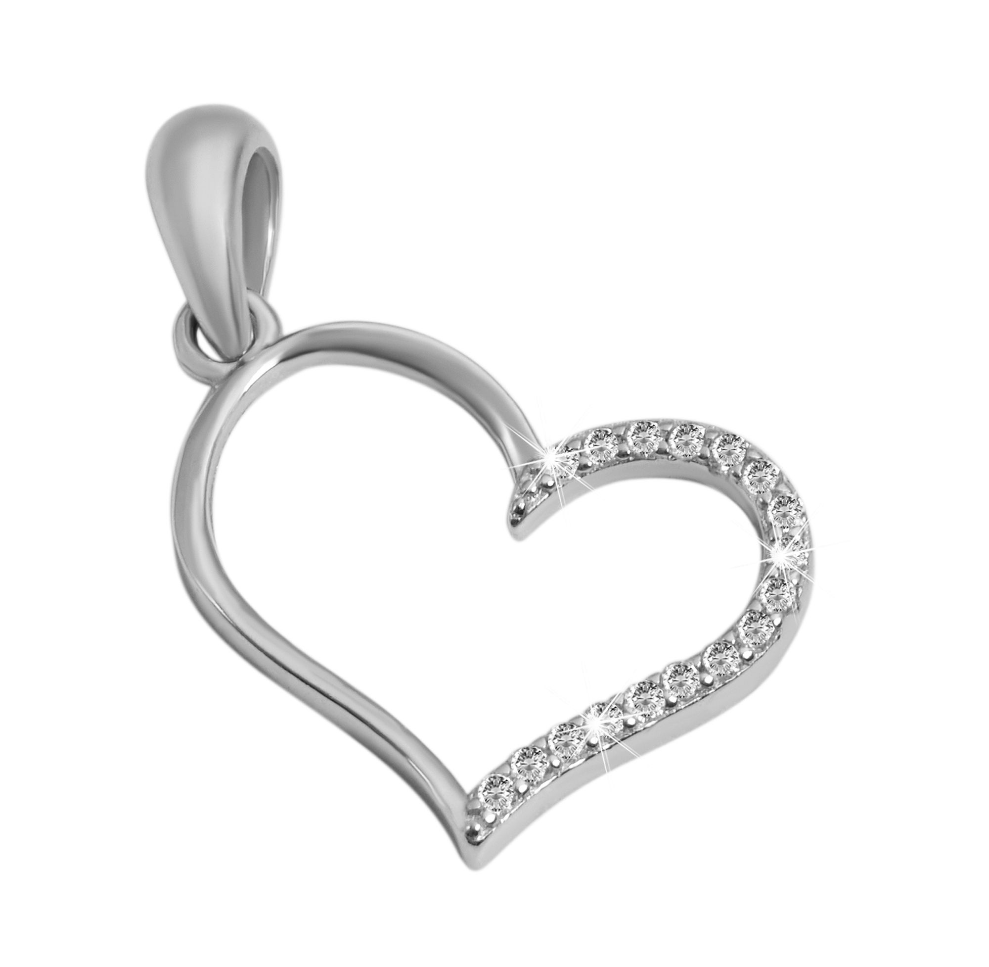 925/- Echt Silber Schmuckset "Kimey" mit Ohrringen und Anhänger, 925/rhodiniert