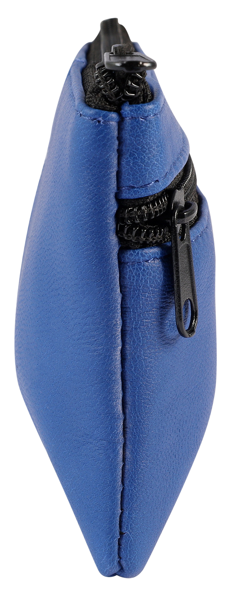 Excellanc Echtleder Schlüsseletui / Schlüsselbeutel, blau