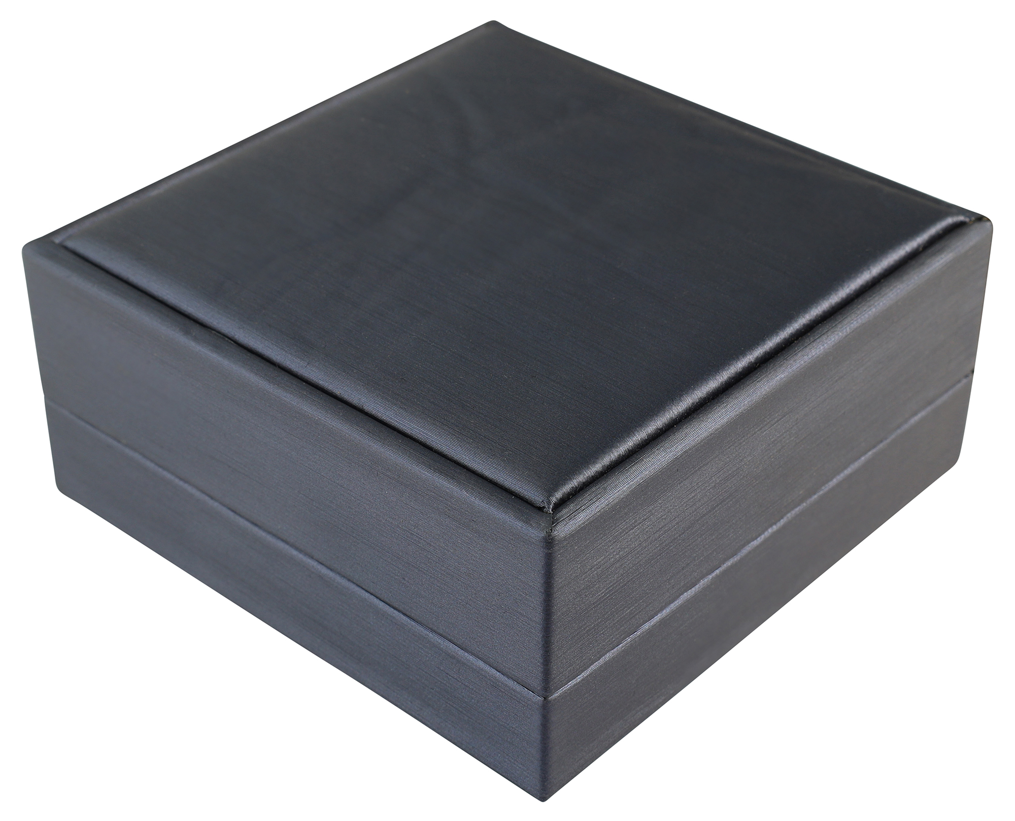 Edle Schmuck-Klappboxen (Ketten), Metallic-Blau & Samt schwarz – VE: 10 Stück