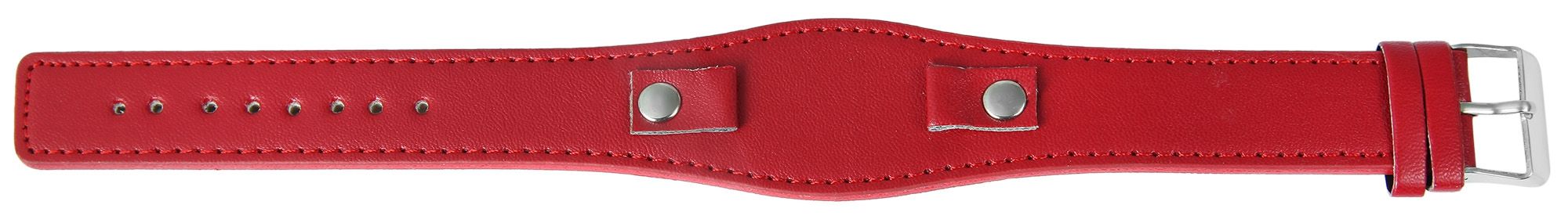 Lederimitation-Uhrenarmband, dunkelrot, 10 mm
