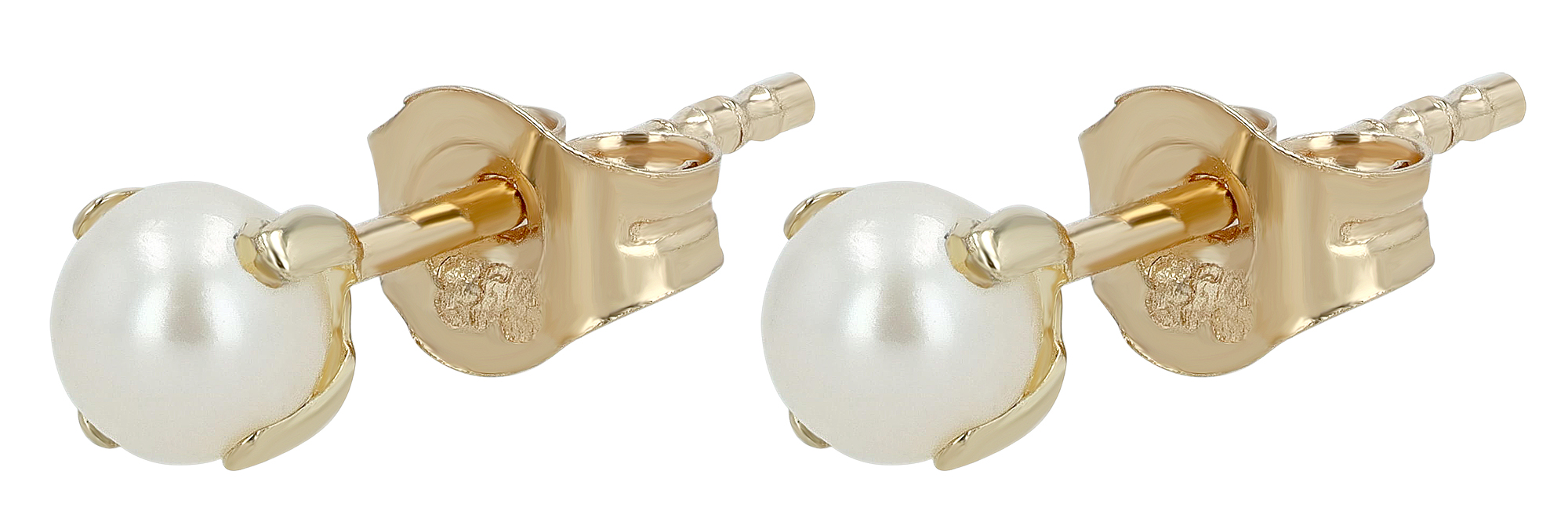 333/- Gold "Selene" Ohrstecker mit Perle, Gelbgold, 8 Karat, Kinder